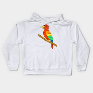 Cute Happy Flying Parrot Jungle Animal Kids Hoodie